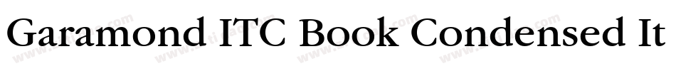 Garamond ITC Book Condensed Italic BT字体转换